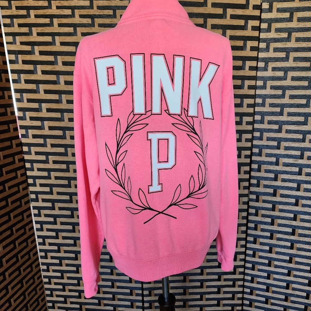 VS PINK Vintage Half Zip Baggy Sweztshirt Sz: M - Picture 4 of 6